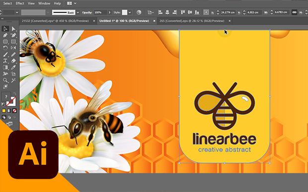 Sampul kelas Desain Grafis dengan Adobe Illustrator